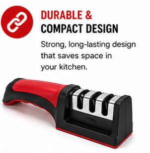 4-in-1 Adjustable Kitchen Knife & Scissor Sharpener – Professional Manual Blade Sharpening Tool