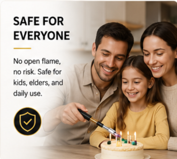USB Rechargeable Electric Candle Arc Lighter