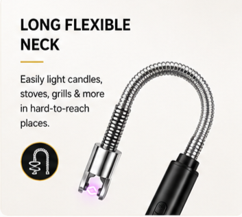 USB Rechargeable Electric Candle Arc Lighter