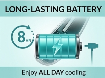 Portable Rechargeable Mini Neck Fan USB Charging