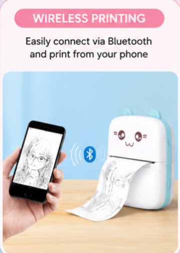 Mini Portable Wireless Thermal Pocket Printer