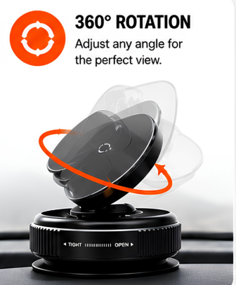 360° Magnetic Car & Desk Phone Stand – Adjustable Foldable Mobile Holder