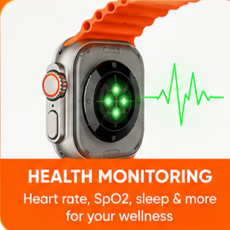 Ultra Smart Watch with 7 Interchangeable Straps