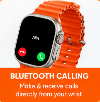 Ultra Smart Watch with 7 Interchangeable Straps