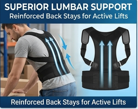 Adjustable Magnetic Posture Corrector Back Support Belt