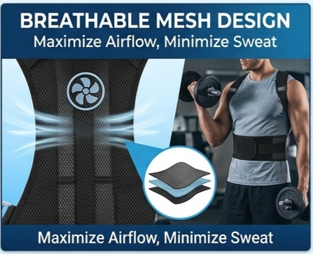 Adjustable Magnetic Posture Corrector Back Support Belt