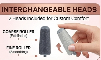 Rechargeable Foot Callus Remover with Extra Roller Head