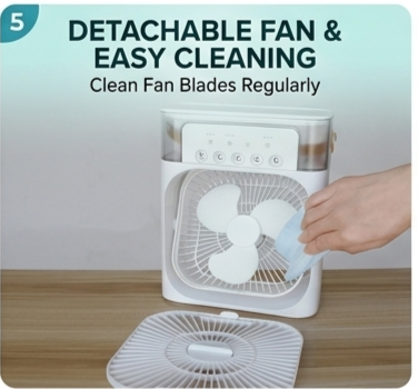 Portable Mini Air Cooler Fan with LED Lights